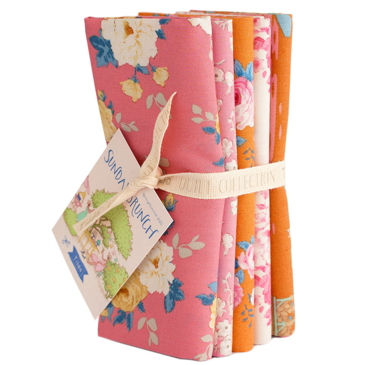 Tilda SUNDAY BRUNCH Fat Quarter Bundle - PINK