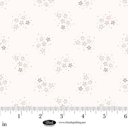 Sugar Dreams: STARS WHITE Fabric (1/2 yd)