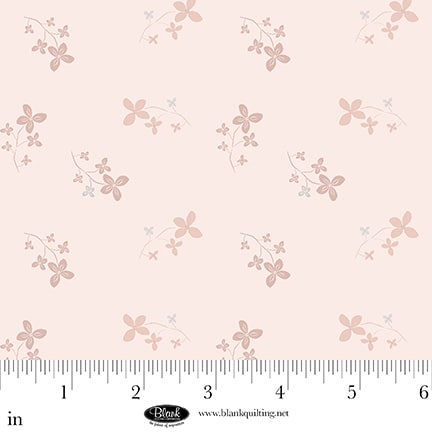 Sugar Dreams: FLOWERS LIGHT ROSE Fabric (1/2 yd)