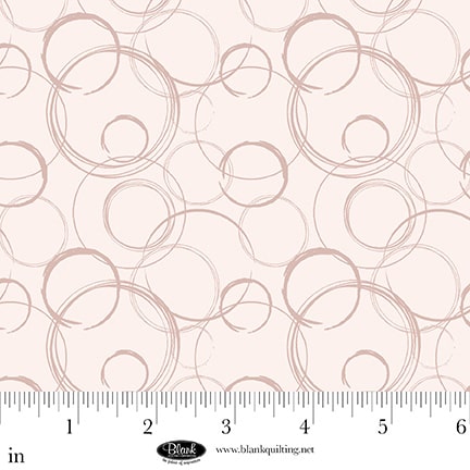 Sugar Dreams: INTERLOCKING CIRCLES Light Rose Fabric (1/2 yd)