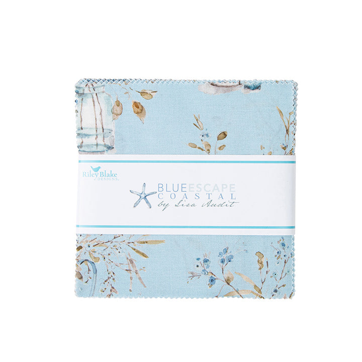 BLUE ESCAPE COASTAL 5-Inch Stacker Bundle Precuts by LISA AUDIT