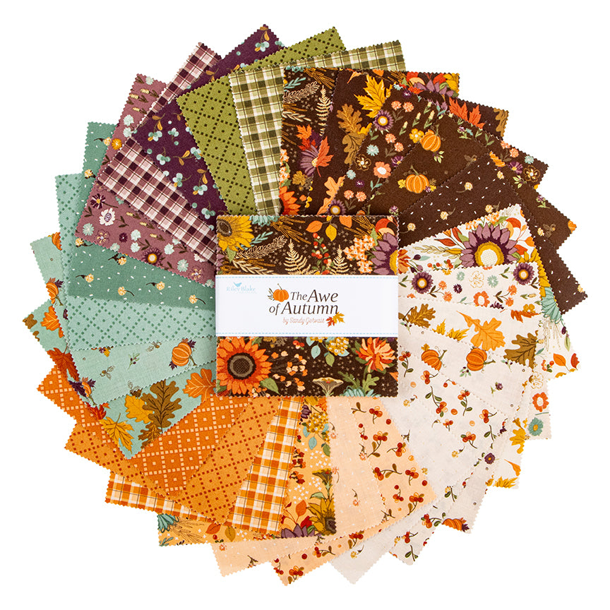 The AWE OF AUTUMN 5-Inch Stacker Precuts by Sandy Gervais