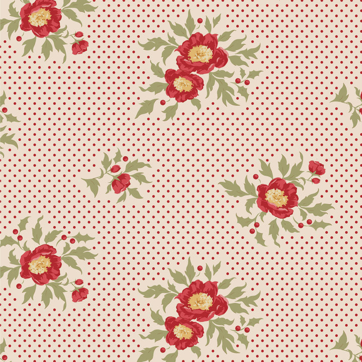 Tilda MERRY LITTLE CHISTMAS Fat Quarter Bundle - 5 pc Cream