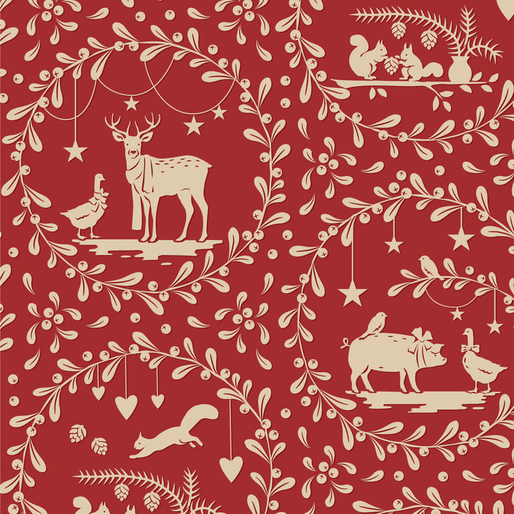 Tilda MERRY LITTLE CHISTMAS Fat Quarter Bundle - 5 pc Red