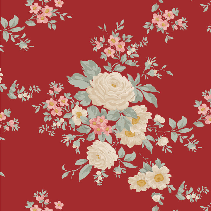 Tilda MERRY LITTLE CHISTMAS Fat Quarter Bundle - 5 pc Red
