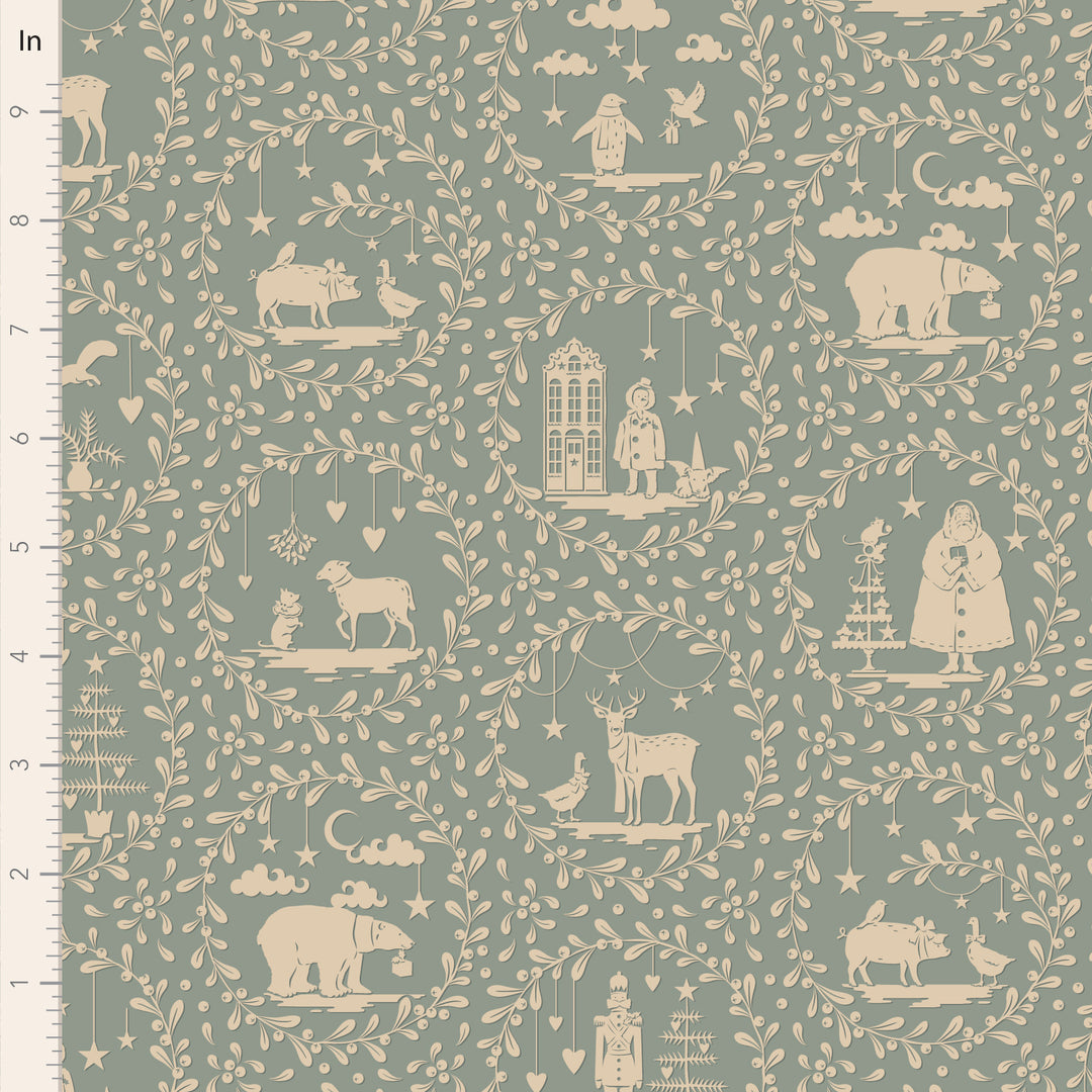 Tilda Merry Little Christmas: DUCK EGG Fat Quarter Bundle - 5 pc