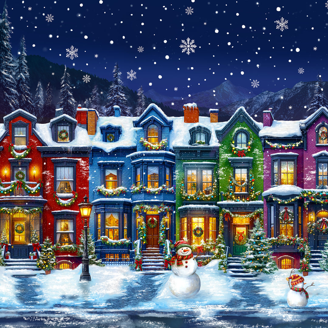 Winter Wonder: WINTER TOWN MULTI Panel fabric by Windham Fabrics