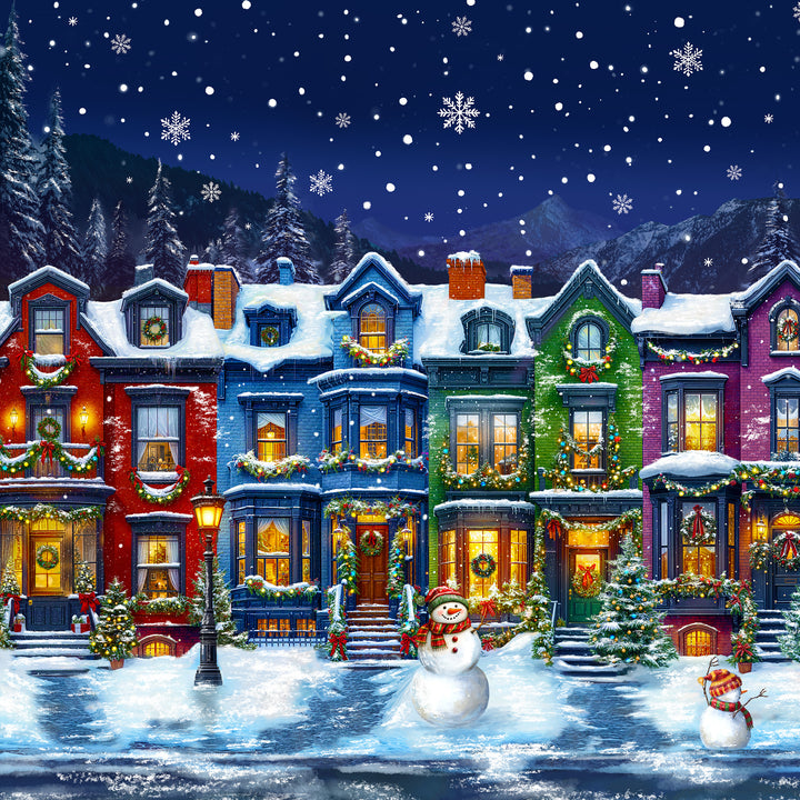 Winter Wonder: WINTER TOWN MULTI Panel fabric by Windham Fabrics