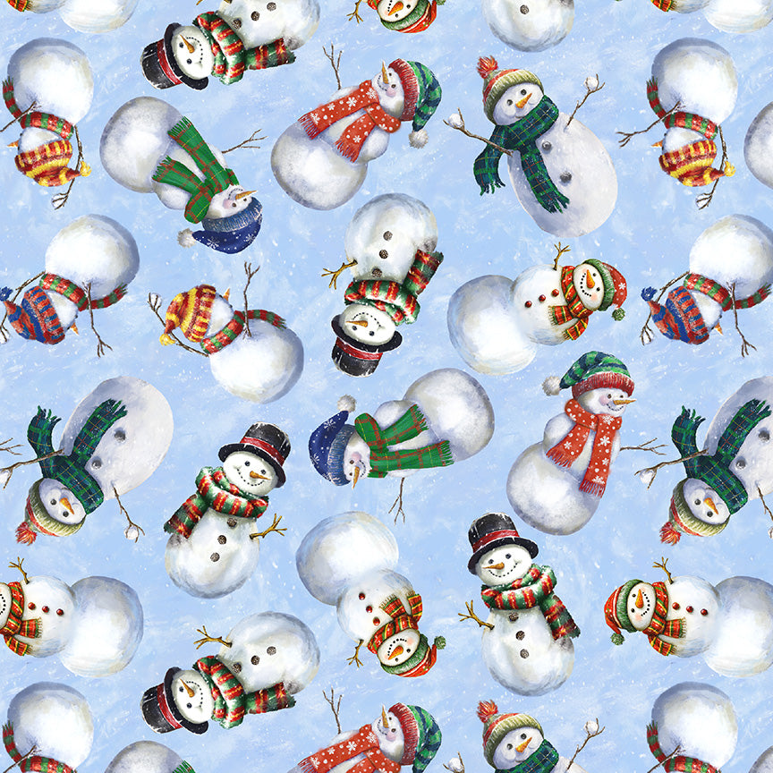 Winter Wonder: SNOW GUYS & GALS fabric by Windham Fabrics (1/2 yd.)