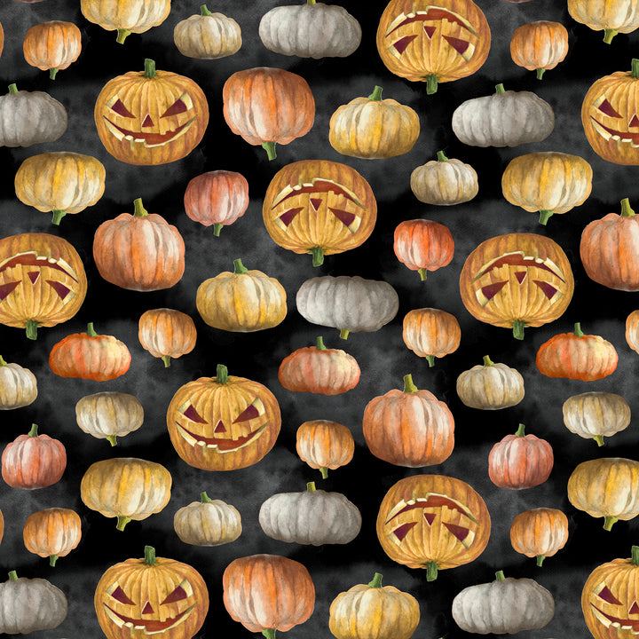 Happy Haunting: JACK-O-LANTERN NIGHT fabric (1/2 yd)