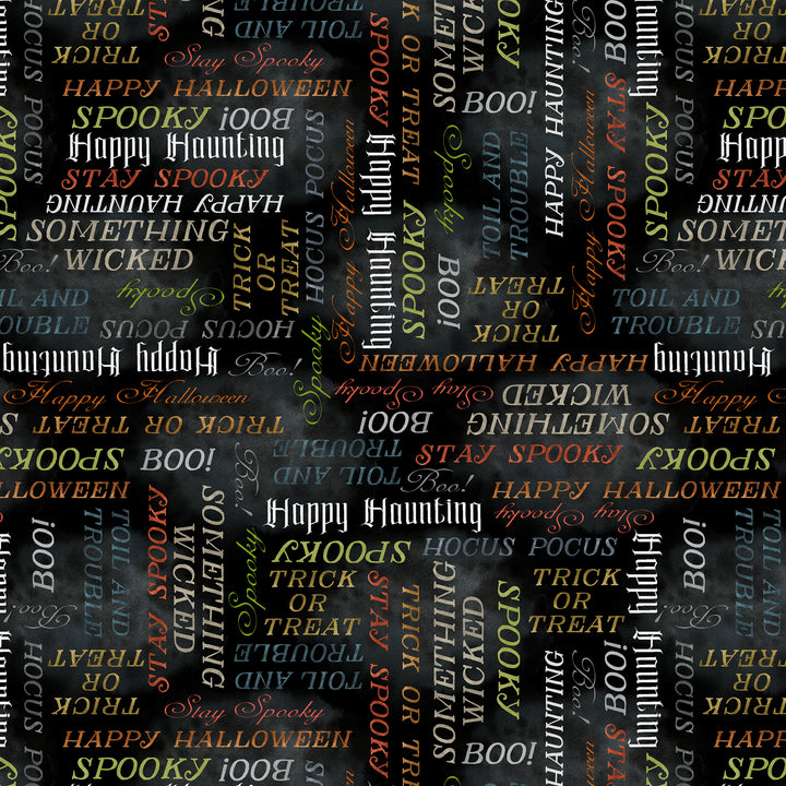 Happy Haunting: STAY SPOOKY NIGHT fabric (1/2 yd)
