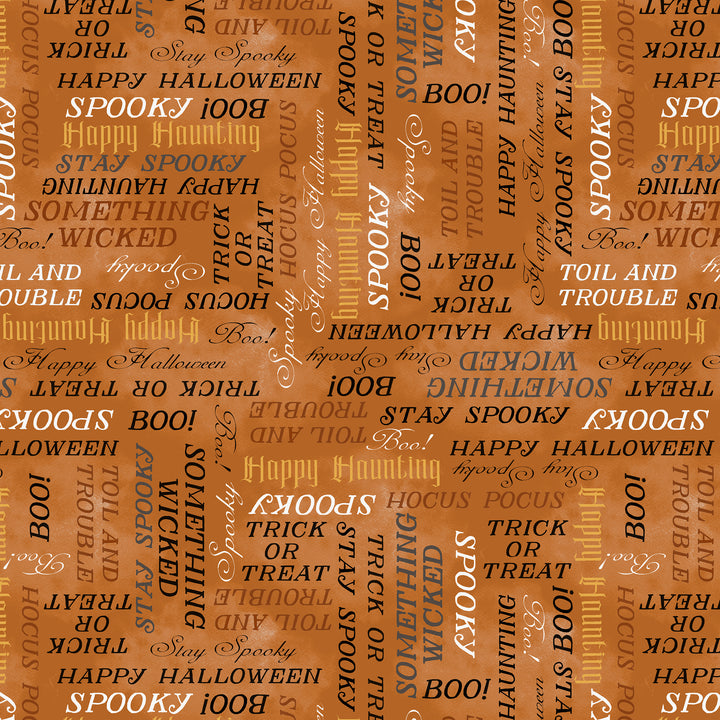 Happy Haunting: STAY SPOOKY PUMPKIN fabric (1/2 yd)