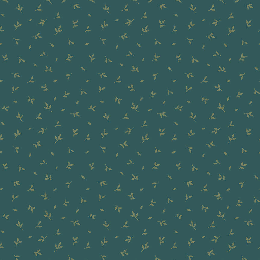 Honeycrisp: TUMBLING LEAVES SPRUCE Fabric by Allison Harris (1/2 yd)