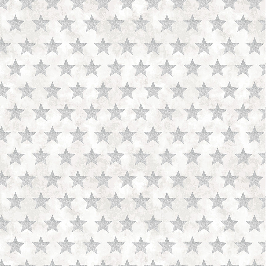 All-American Christmas: STAR BRIGHT WHITE Fabric (1/2 yd)