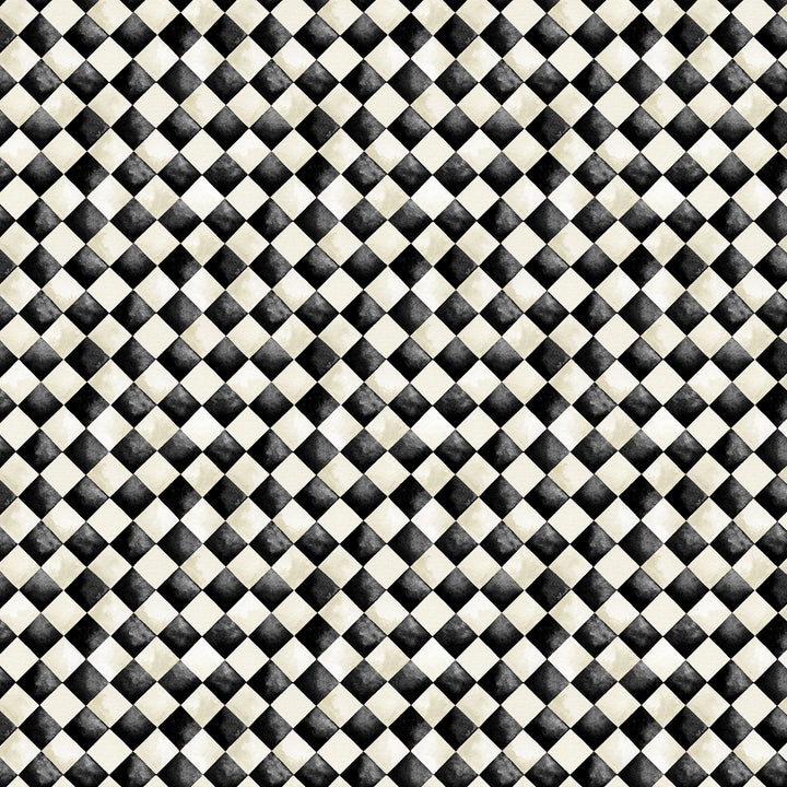Midnight Hollow: HALLOWEEN CHECK MIDNIGHT fabric (1/2 yd.)