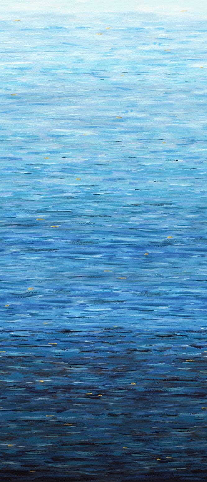 Behind Blue Eyes: WATER TEXTURE OMBRE PACIFIC fabric (1/2 yd)