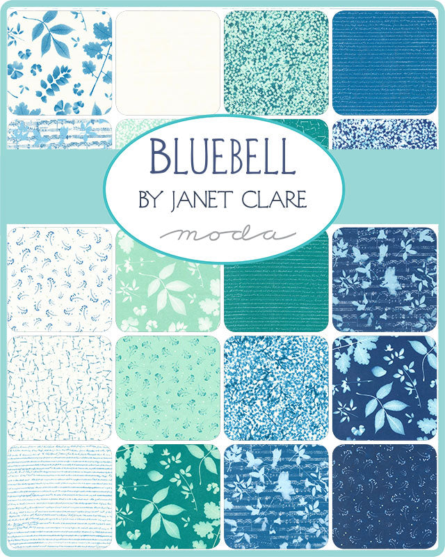 BLUEBELL 2,5 pouces Jelly Roll Prédécoupés par Janet Clare