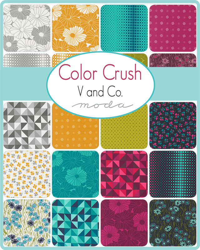 COLOR CRUSH 5-Inch Charm Pack Precuts by V and Co. Vanessa Christenson