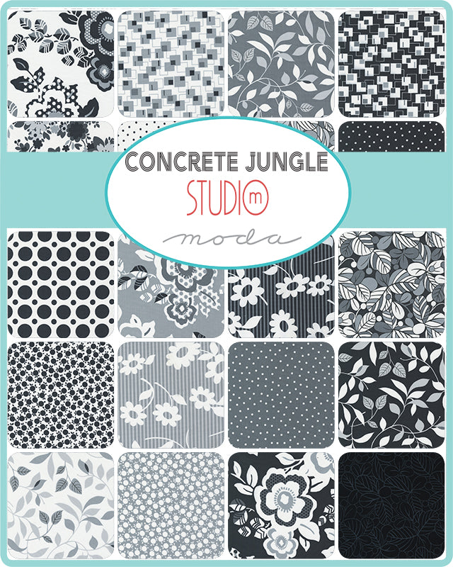 CONCRETE JUNGLE Fat Quarter Bundle Prédécoupes