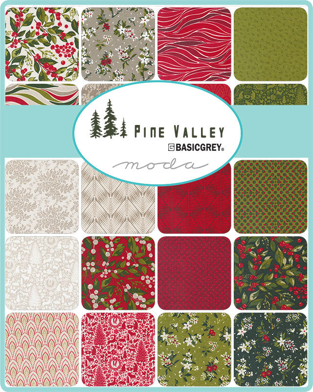 PINE VALLEY 5-Inch Charm Pack Precuts by BASIC GREY