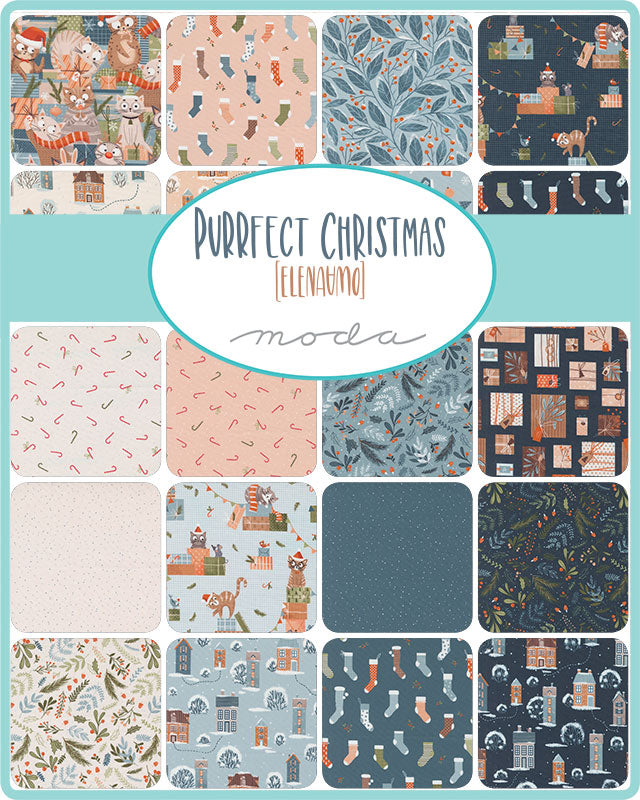 PURRFECT CHRISTMAS 5-Inch Charm Pack Precuts