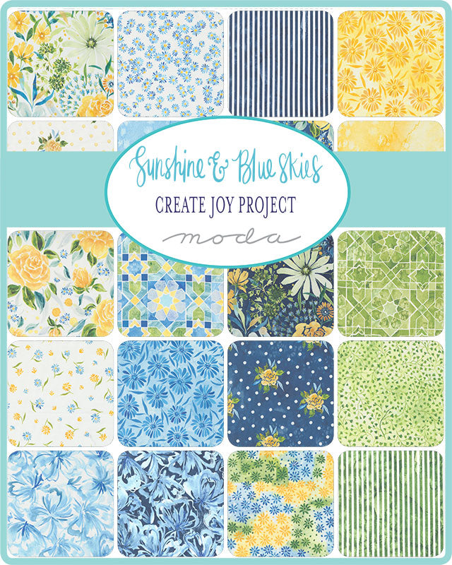 SUNSHINE AND BLUE SKIES 5-Inch Charm Pack Precuts by Create Joy Project