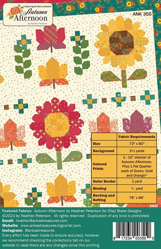 AUTUMN AFTERNOON Quilt Pattern by Heather Patterson