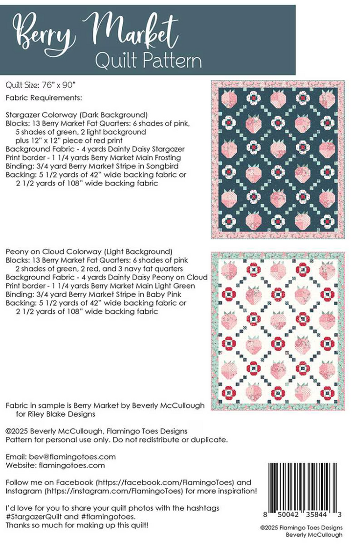 BERRY MARKET Quilt Pattern by Beverly McCullough