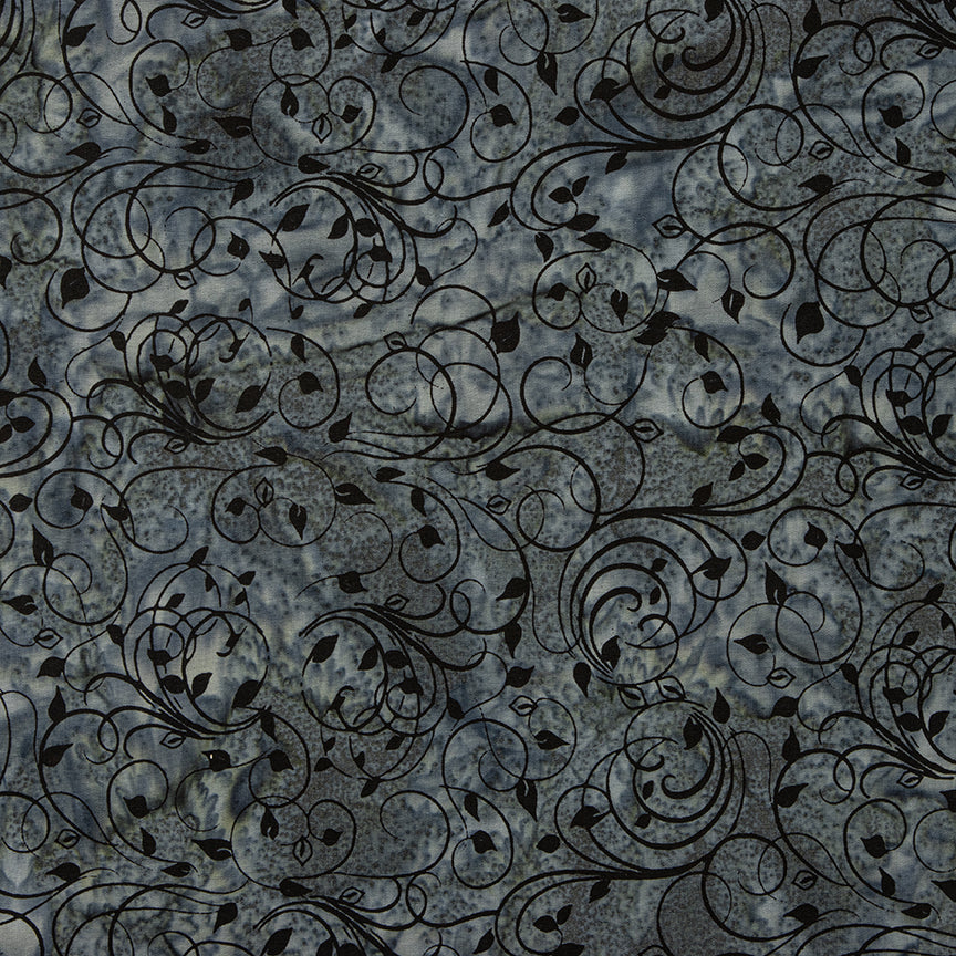 Batik Achromatic Dance: Harbor Gray Fabric (PLEASE READ LISTING)