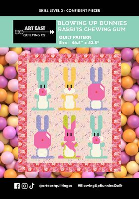 BLOWING UP BUNNIES - Rabbits Chewing Gum Quilt Pattern