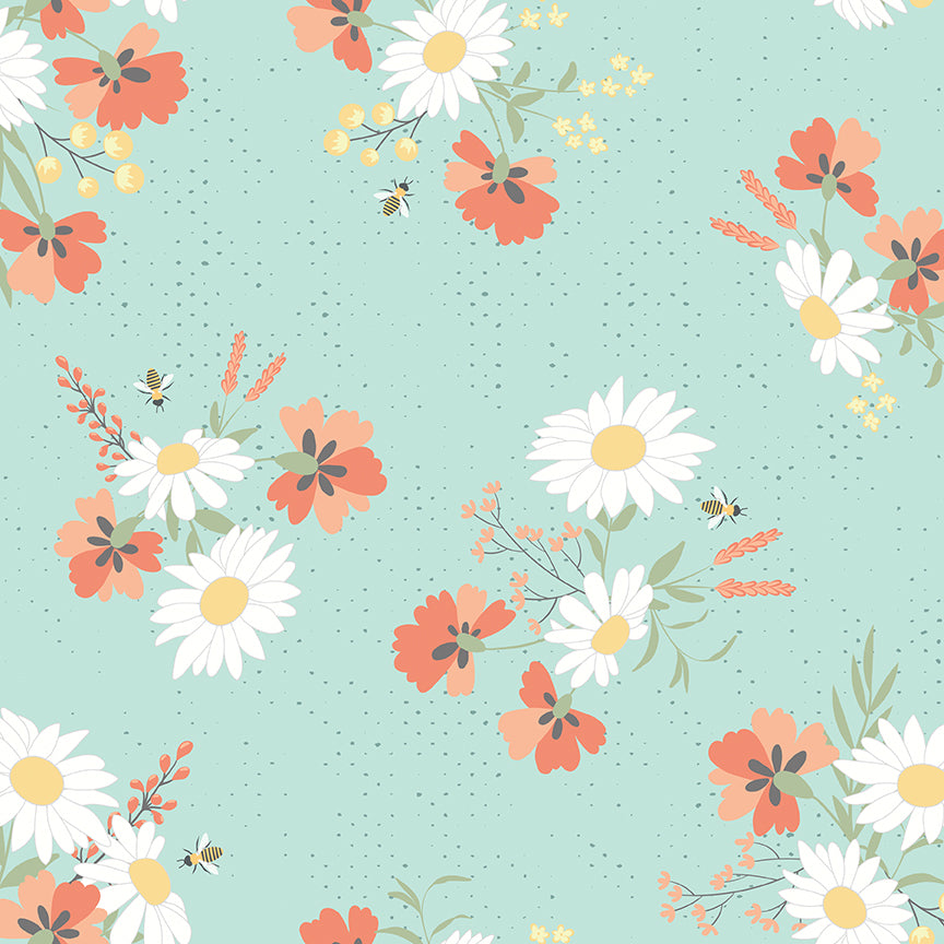 Sunshine and Sweet Tea: MAIN MINT Fabric C14320-MINT (1/2 yd.)