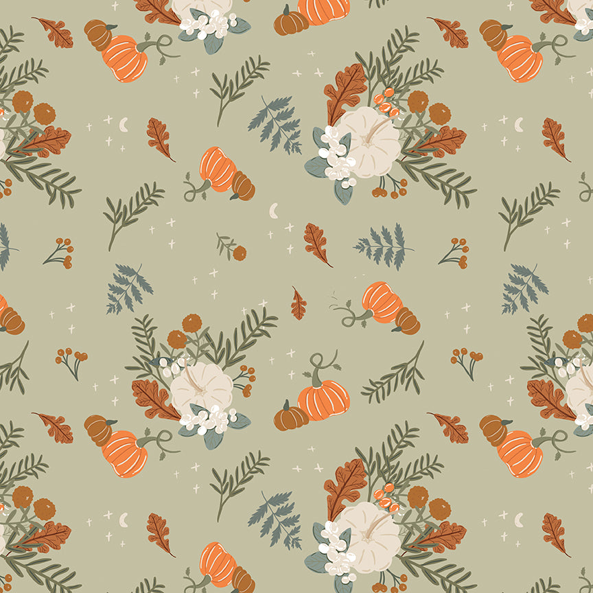 Pumpkin Spice MAIN SAGE: C14990-SAGE  (1/2 yd.)