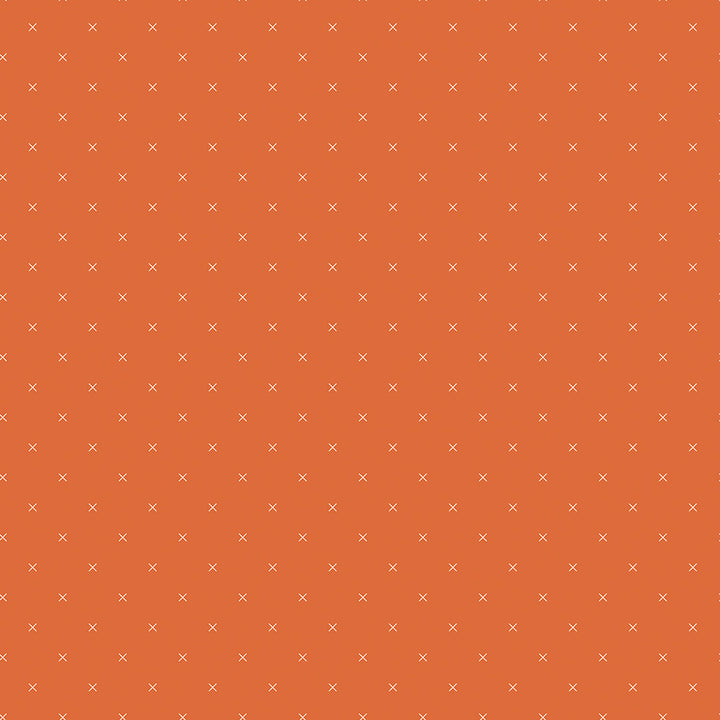 Bee Cross Stitch: AUTUMN Fabric (1/2 yd) By Lori Holt for Riley Blake Designs