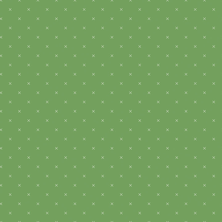 Bee Cross Stitch: CLOVER Fabric (1/2 yd) By Lori Holt for Riley Blake Designs