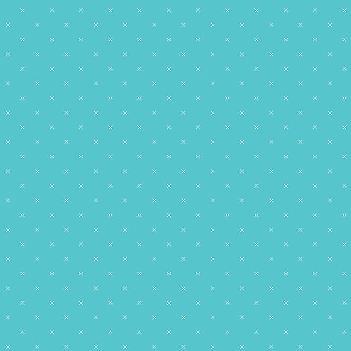 Bee Cross Stitch: PEACOCK Fabric (1/2 yd) By Lori Holt for Riley Blake Designs