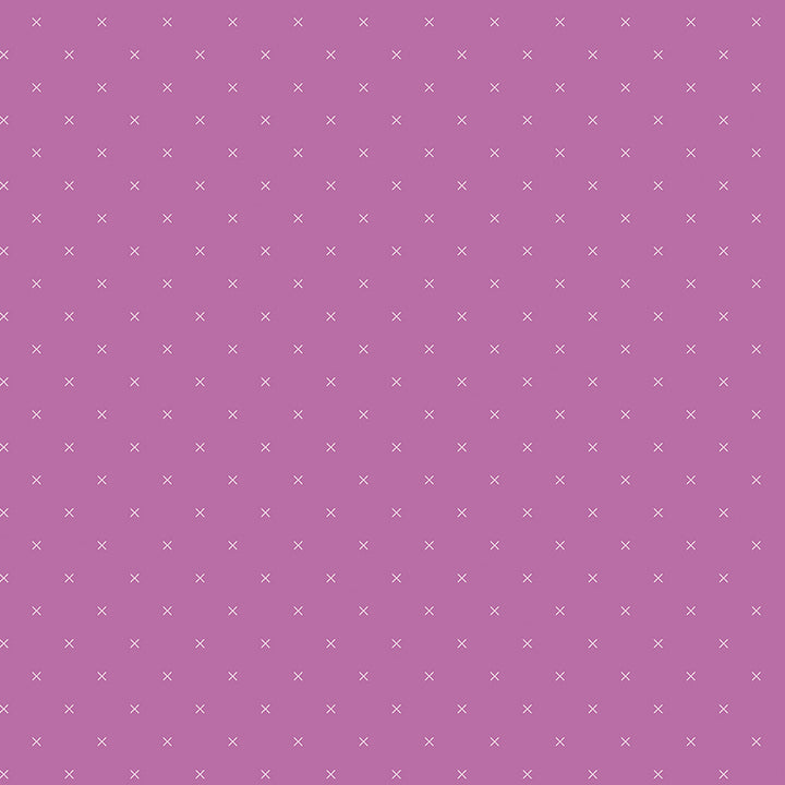 Bee Cross Stitch: PLUM Fabric (1/2 yd) By Lori Holt for Riley Blake Designs