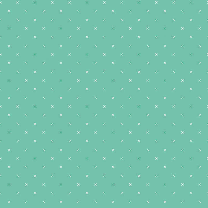 Bee Cross Stitch: SEA GLASS Fabric (1/2 yd) By Lori Holt for Riley Blake Designs