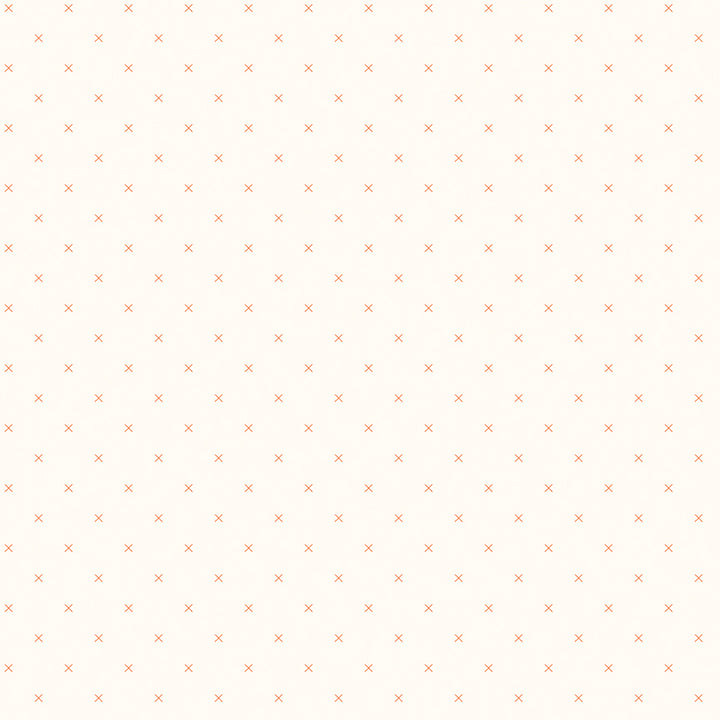 Bee Cross Stitch: ON CLOUD PUMPKIN Fabric (1/2 yd) By Lori Holt for Riley Blake Designs