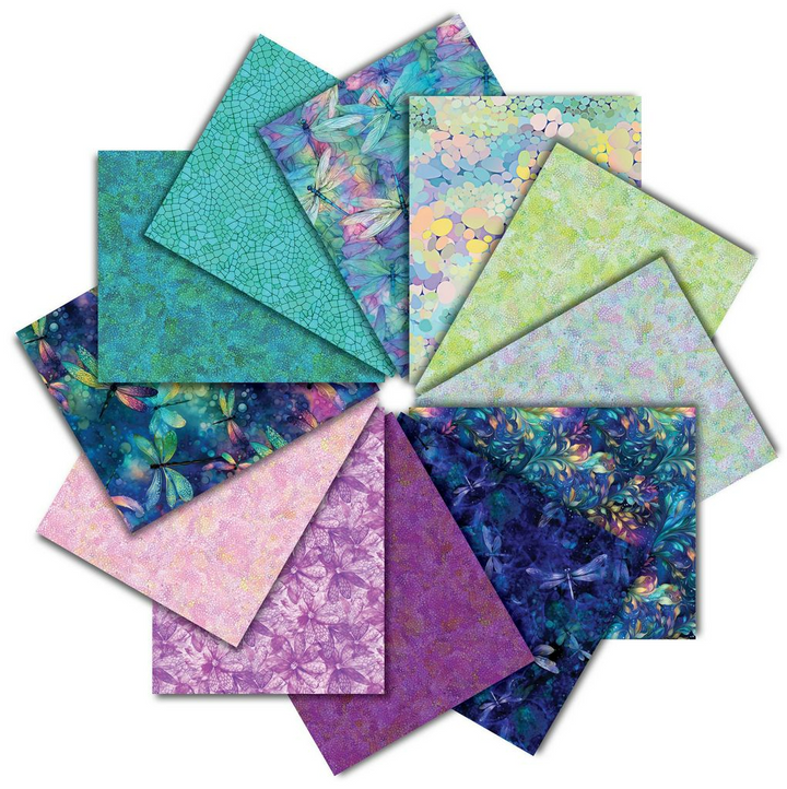 DRAGONFLY ILLUSIONS Fat Quarter Bundle by Timeless Treasures