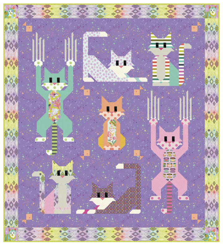 CAT SCRATCH Quilt Kit featuring Tabby Road Deja Vu by Tula Pink