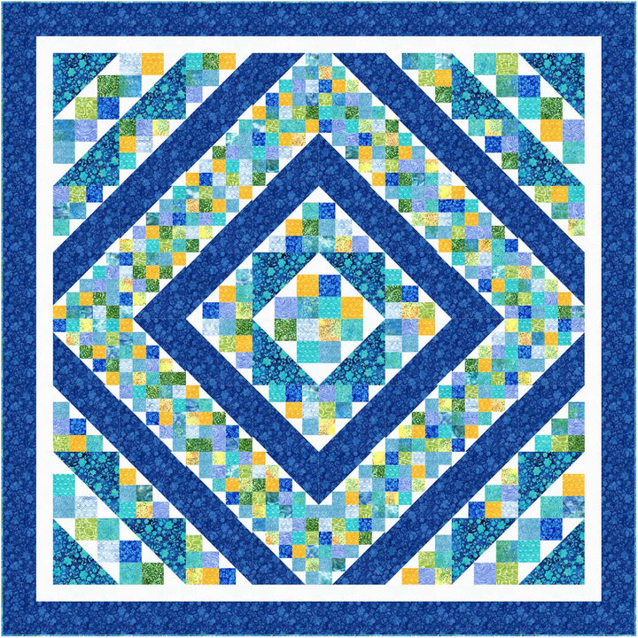 CITY CENTER Quilt Kit feat. Geometric Splash Batiks