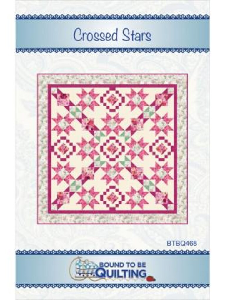 CROSSED STARS Quilt Kit feat. the Petals & Pewter Fabric Collection
