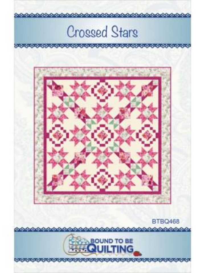 CROSSED STARS Quilt Kit feat. the Petals & Pewter Fabric Collection