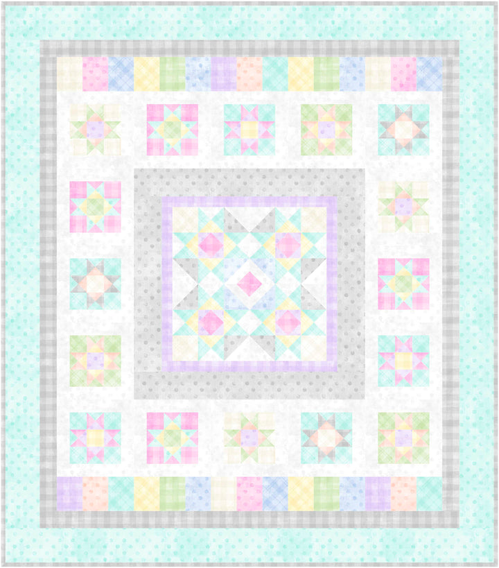 DRY BRUSH Checks, Dots & Plaid Quilt Kit