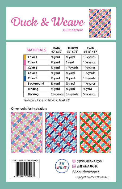 DUCK AND WEAVE Quilt Pattern