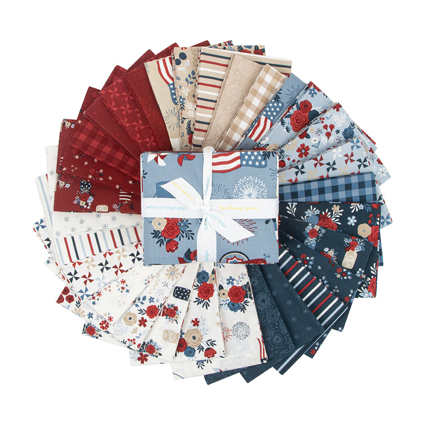 Bundle ROUGE, BLANC ET VRAI Fat Quarter par DANI MOGSTAD