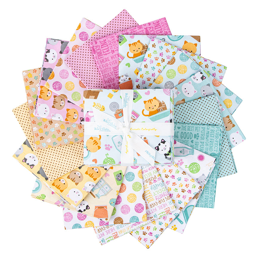 PRETTY KITTY Fat Quarter Bundle Precuts by Doodle Bug Designs