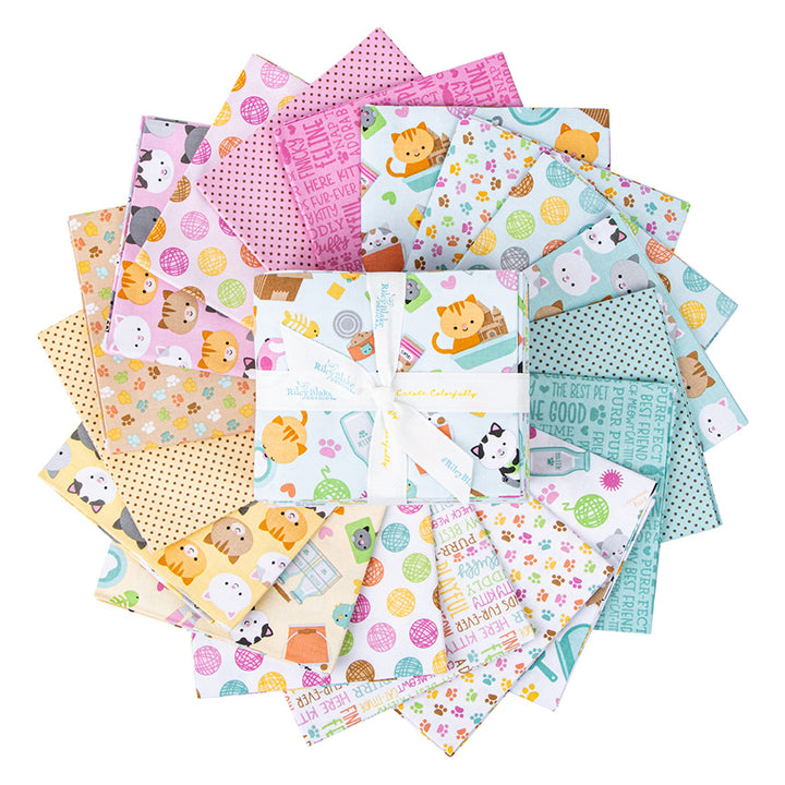 PRETTY KITTY Fat Quarter Bundle Precuts by Doodle Bug Designs