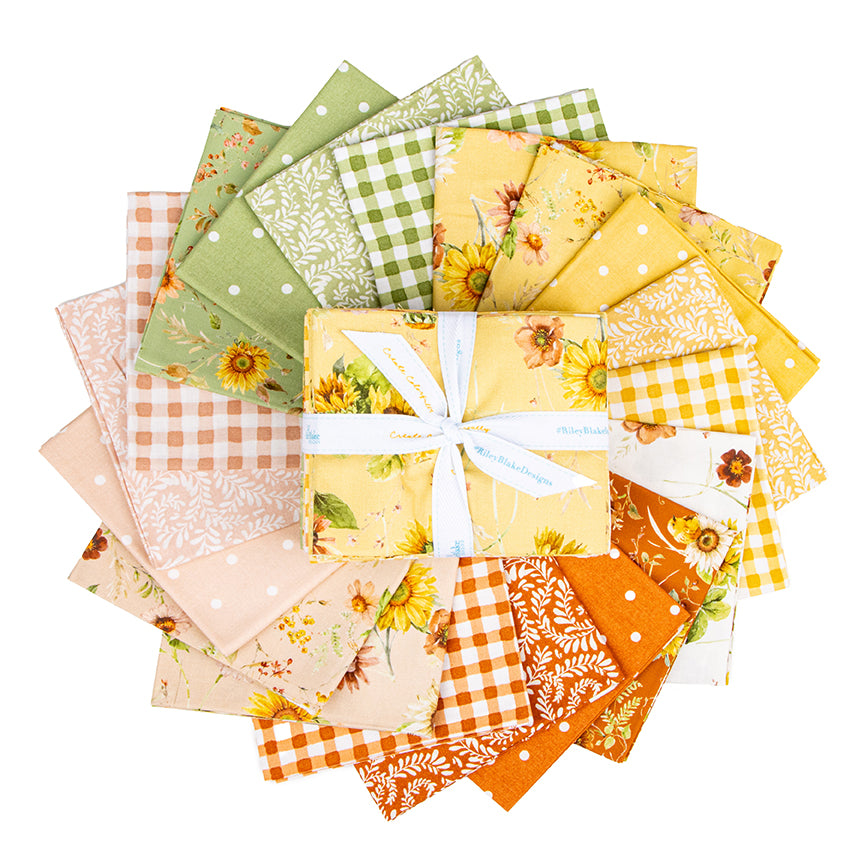 SUNFLOWER WHISPERS Fat Quarter Bundle Precuts