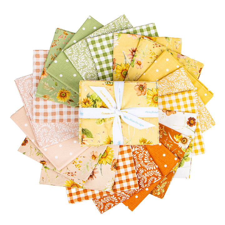 SUNFLOWER WHISPERS Fat Quarter Bundle Precuts